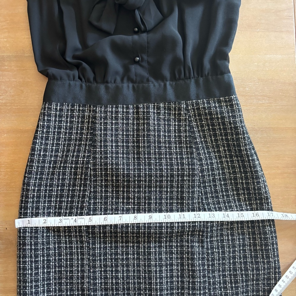 Banana Republic Docking Tweed Skirt Dress with Black Chiffon Secretary Blouse, - Picture 9 of 11
